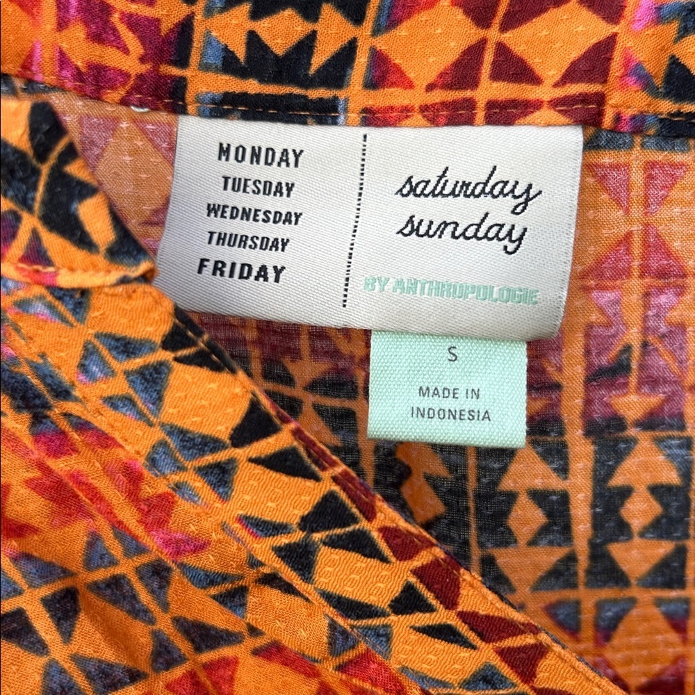 Anthropologie Saturday Sunday Tunic Mini Dress Cottagecore Boho Bohemian Sz Sm - Picture 6 of 10